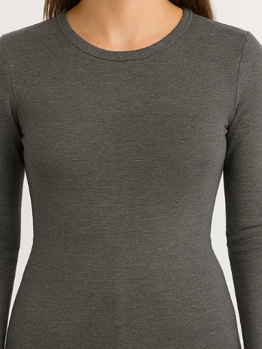 T-shirt manche longue cintré thermique femme